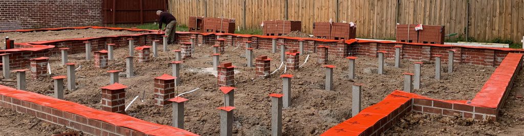 Termite protection installation during construction